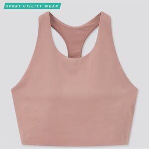 Uniqlo Active Racerback Wireless Bra in Pink